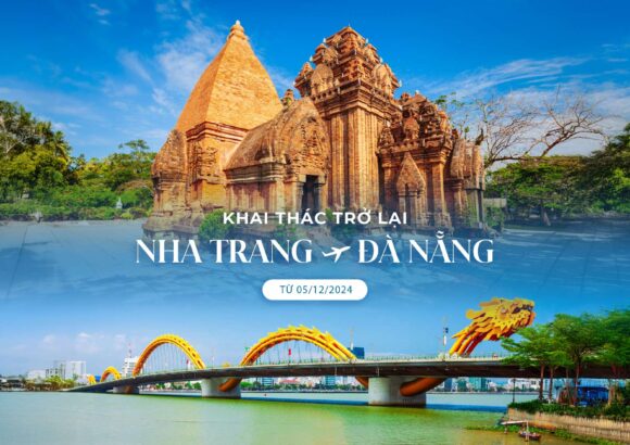 Vietnam Airlines khai thác trở lại đường bay Nha Trang – Đà Nẵng